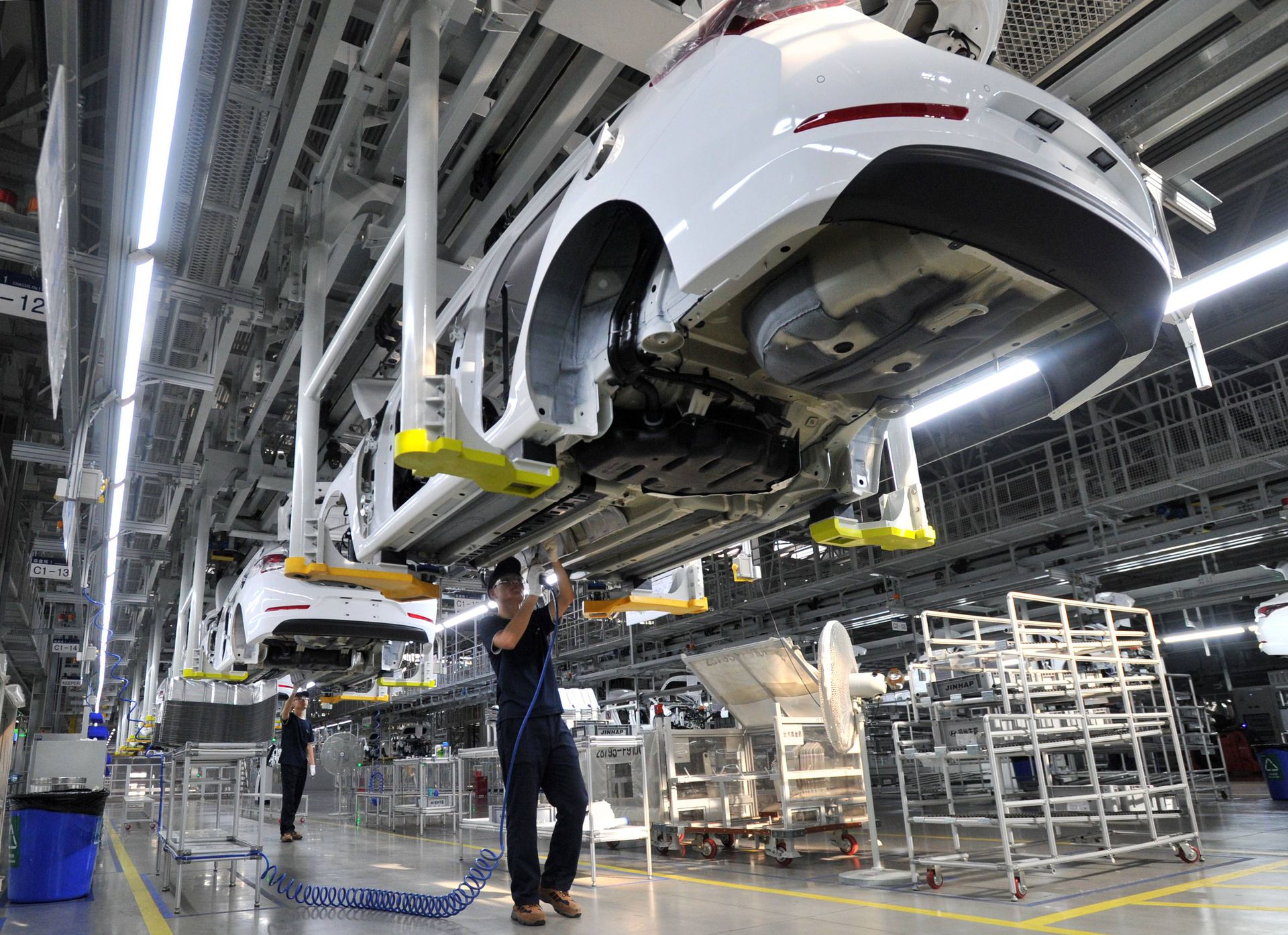 2020年10月，中国制造业经理指数（PMI）为51.4%，被认为制造业持续回暖。（新华社）