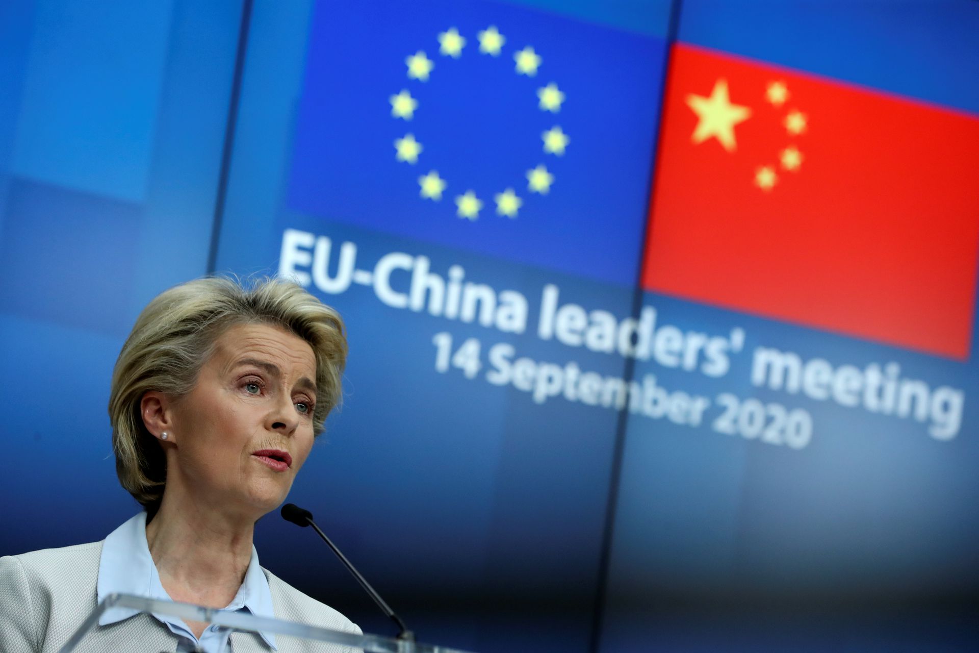 冯德莱恩承认，6月份以来中欧投资协定谈判有所进展，包括市场准入，但中国应该做更多。（Reuters）