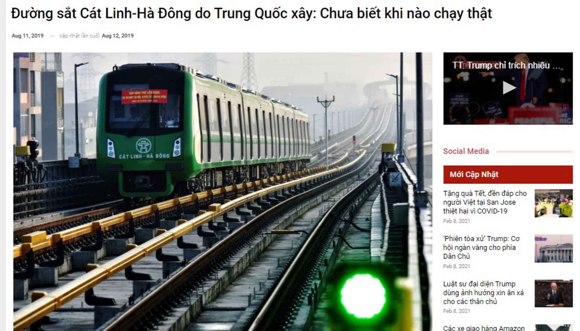 必须承认,对2A线的攻击可能更多来自于越南海外媒体,譬如越南流亡者在美国建立的“越南人网”就有意选取了2A线高架桥的起伏设计。(越南人网网页截图) 必须承认,对2A线的攻击可能更多来自于越南海外媒体,譬如越南流亡者在美国建立的“越南人网”就有意选取了2A线高架桥的起伏设计。(越南人网网页截图)