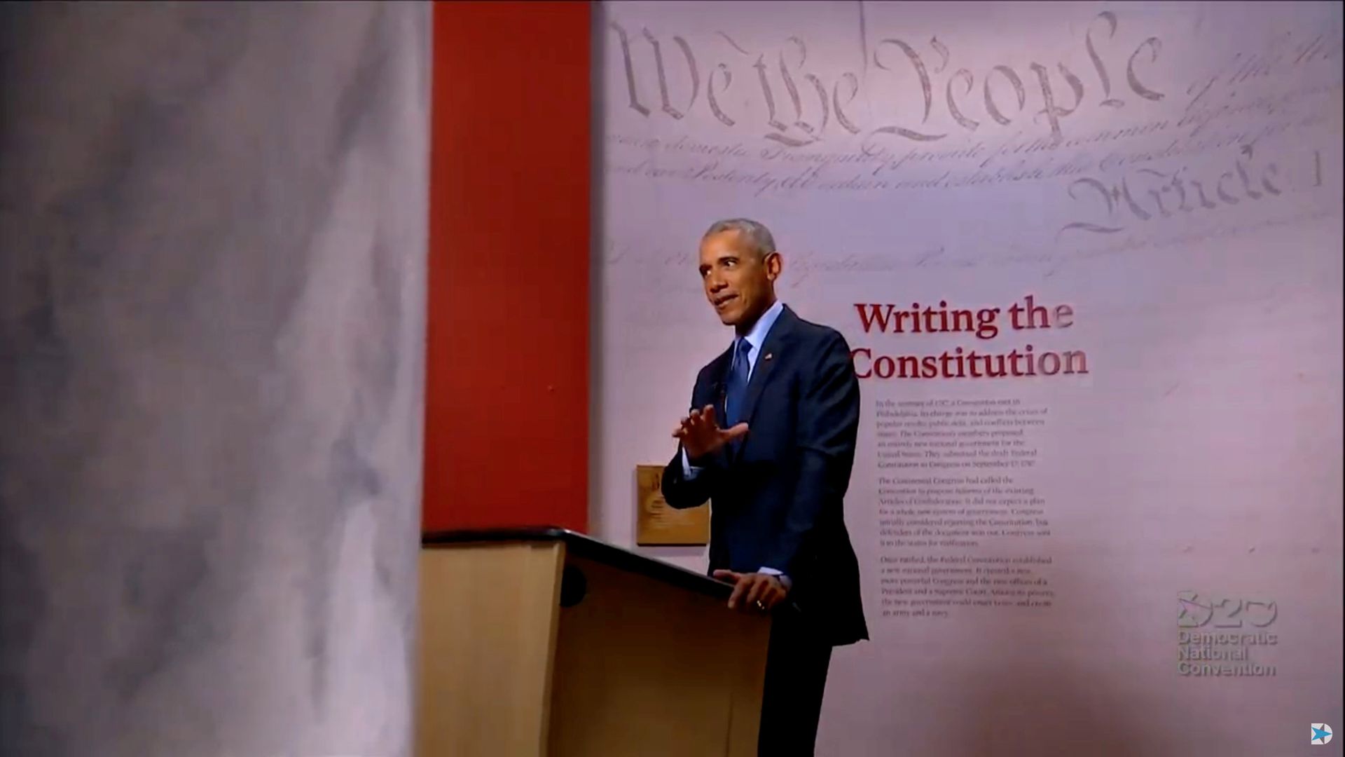 奥巴马于2020年8月19日威斯康星州民主党全国代表大会演讲。(AP) 奥巴马于2020年8月19日威斯康星州民主党全国代表大会演讲。(AP)