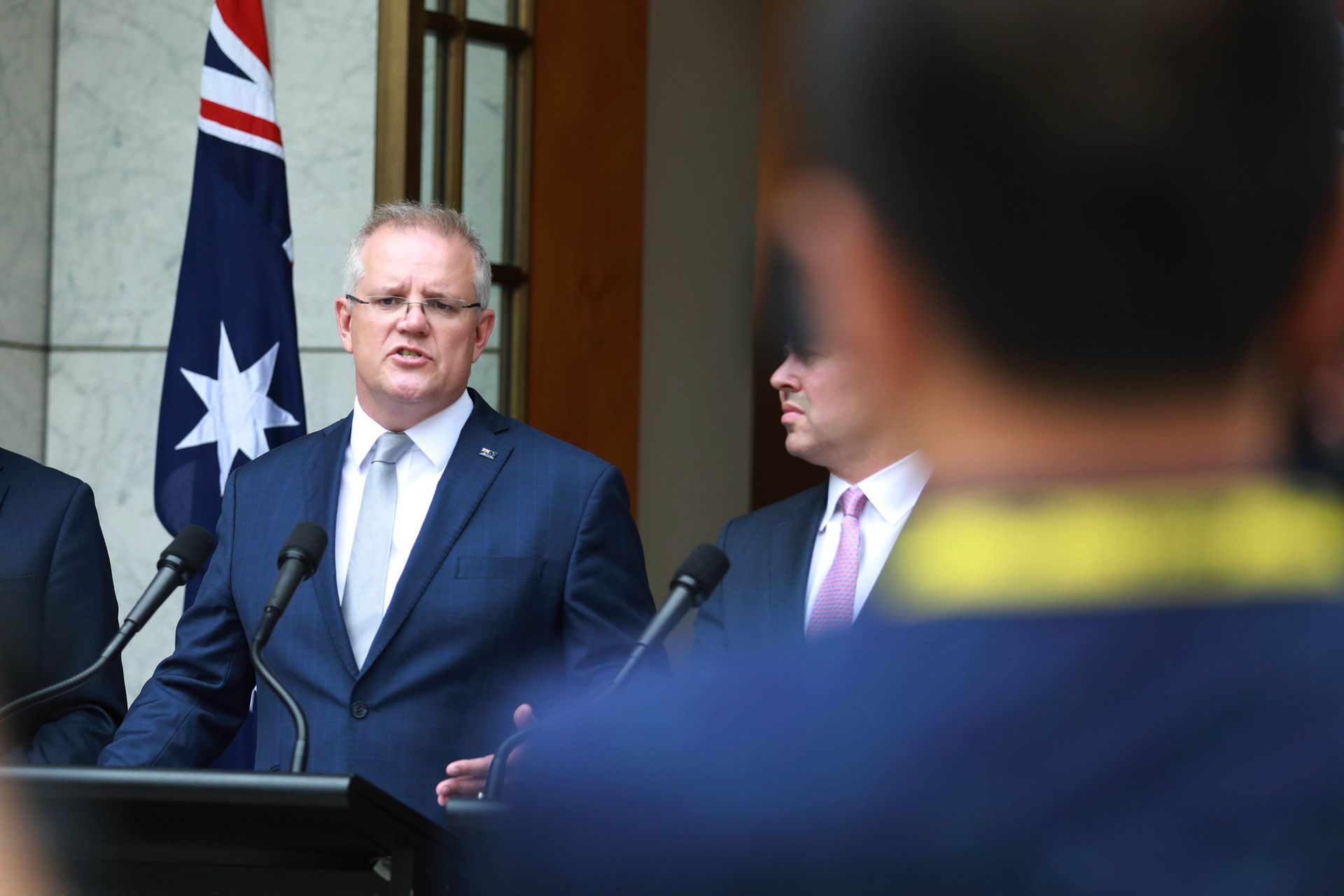 2020年12月11日，澳大利亚总理莫里森（Scott Morrison）出席新闻发布会，强调自己的目标是让澳中两国“愉快共存”，期望在2021年能与中国领导人举行会谈。（Reuters）