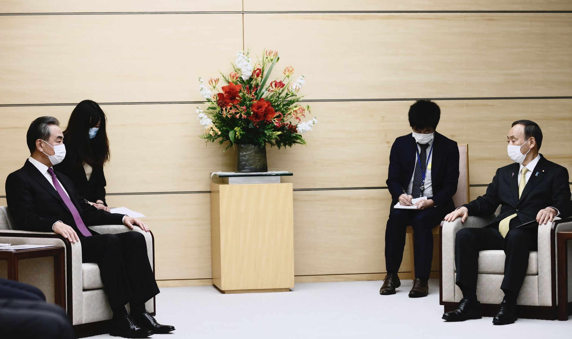 菅义伟强调了日中关系稳定的重要性。（Reuters）
