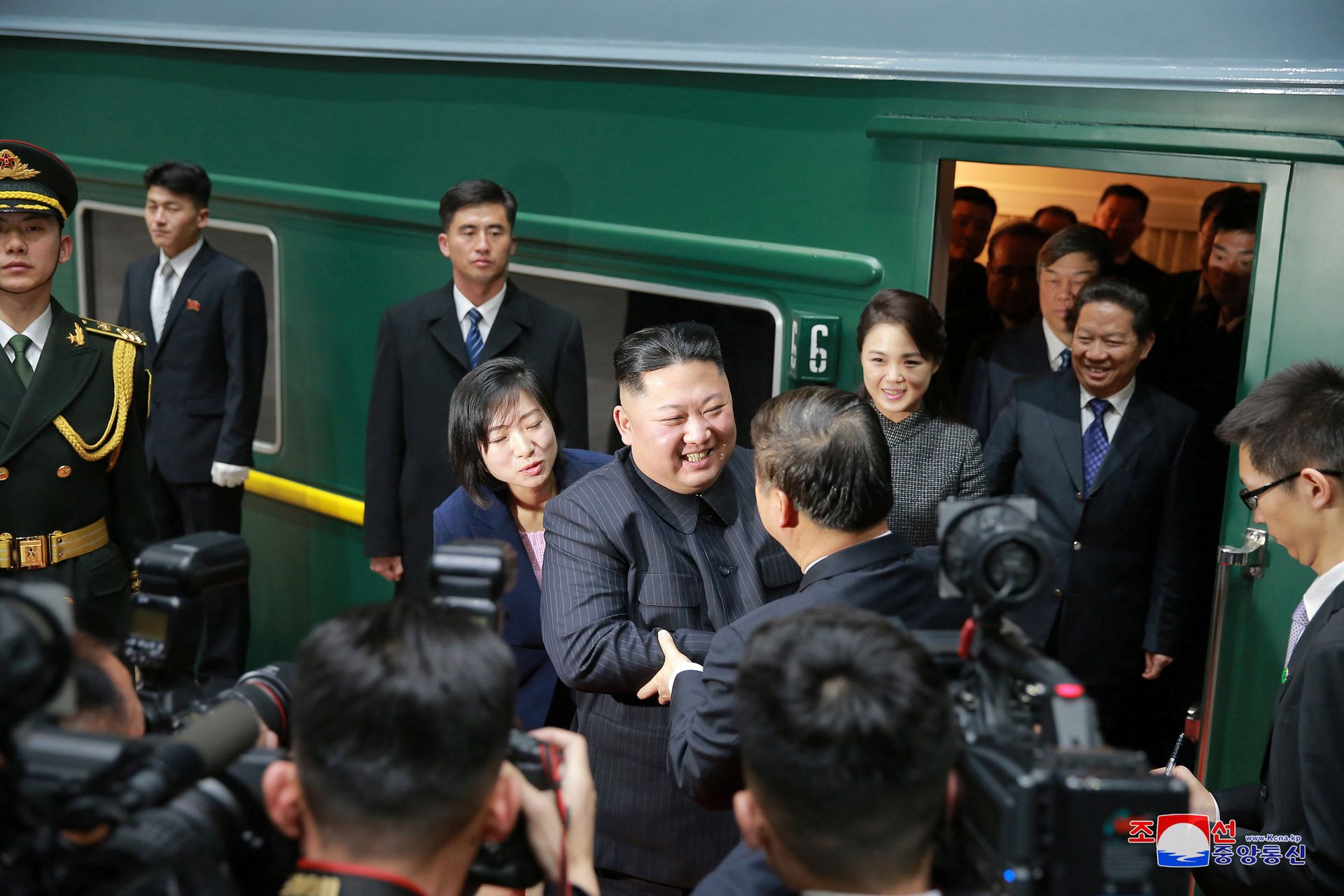 2019年1月10日，金正恩乘坐火车抵达中国进行访问活动。（Reuters）