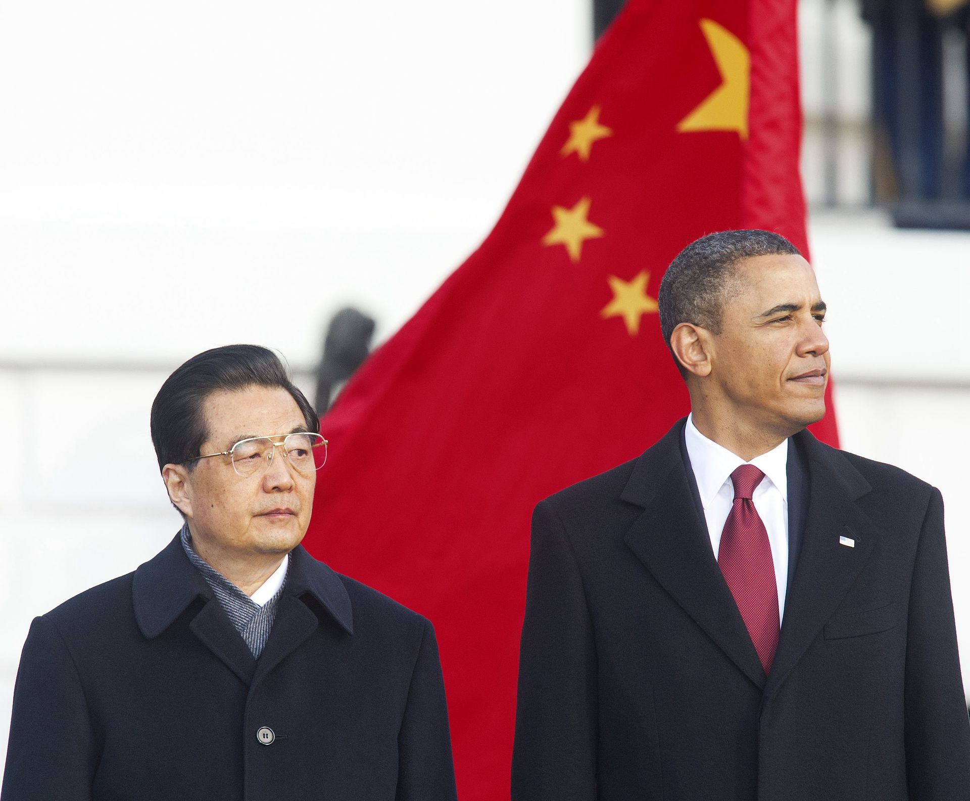 2011年1月19日，美国总统奥巴马（Barack Obama）在白宫举办欢迎仪式，欢迎中国国家主席胡锦涛访美。（AFP）