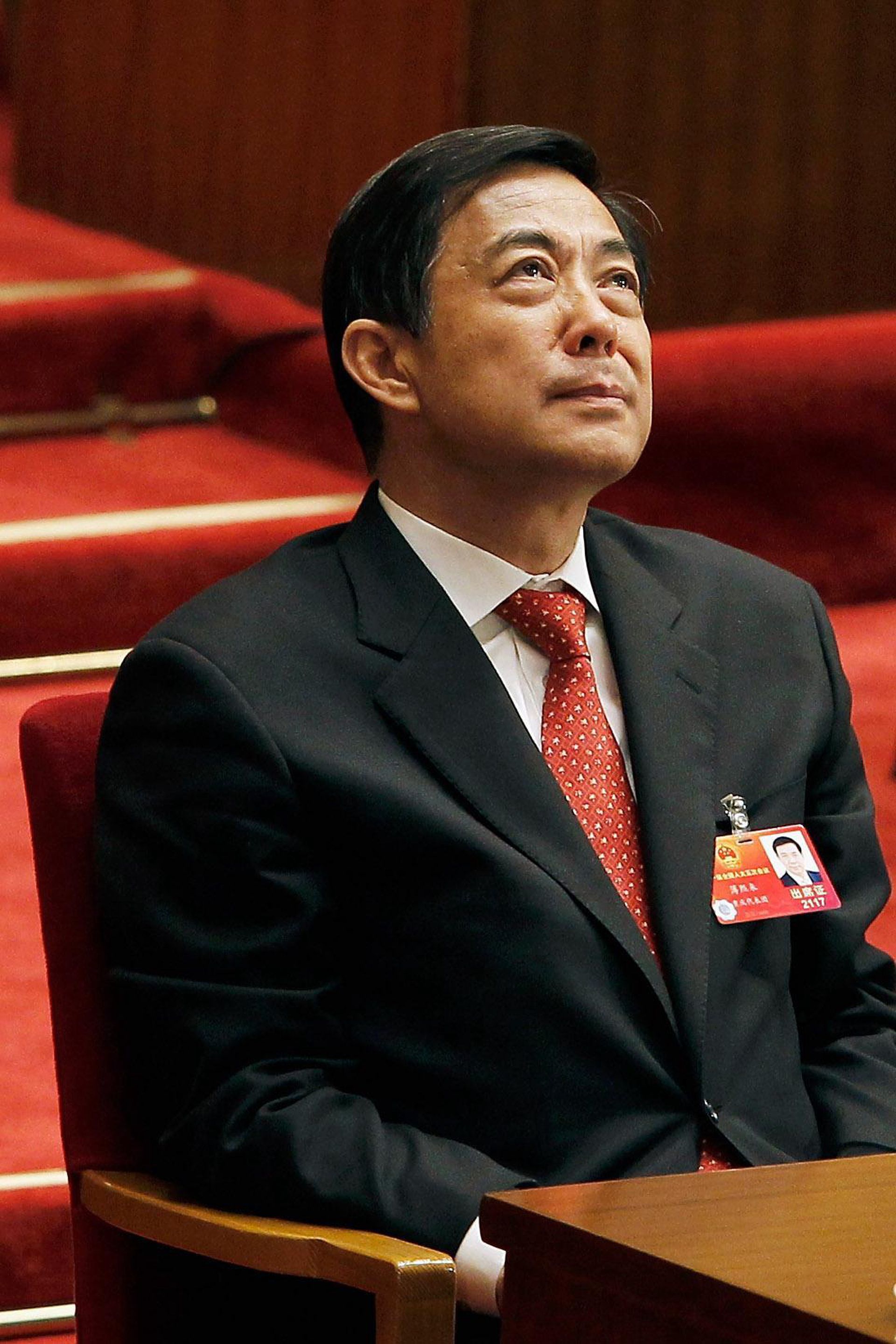 2012年3月14日，薄熙来出席中国两会闭幕会。（Getty）
