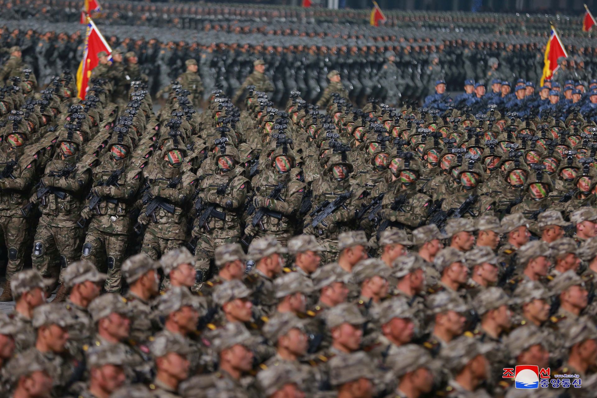 2021年1月14日，朝鲜阅兵活动在平壤金日成广场举行。（Reuters）