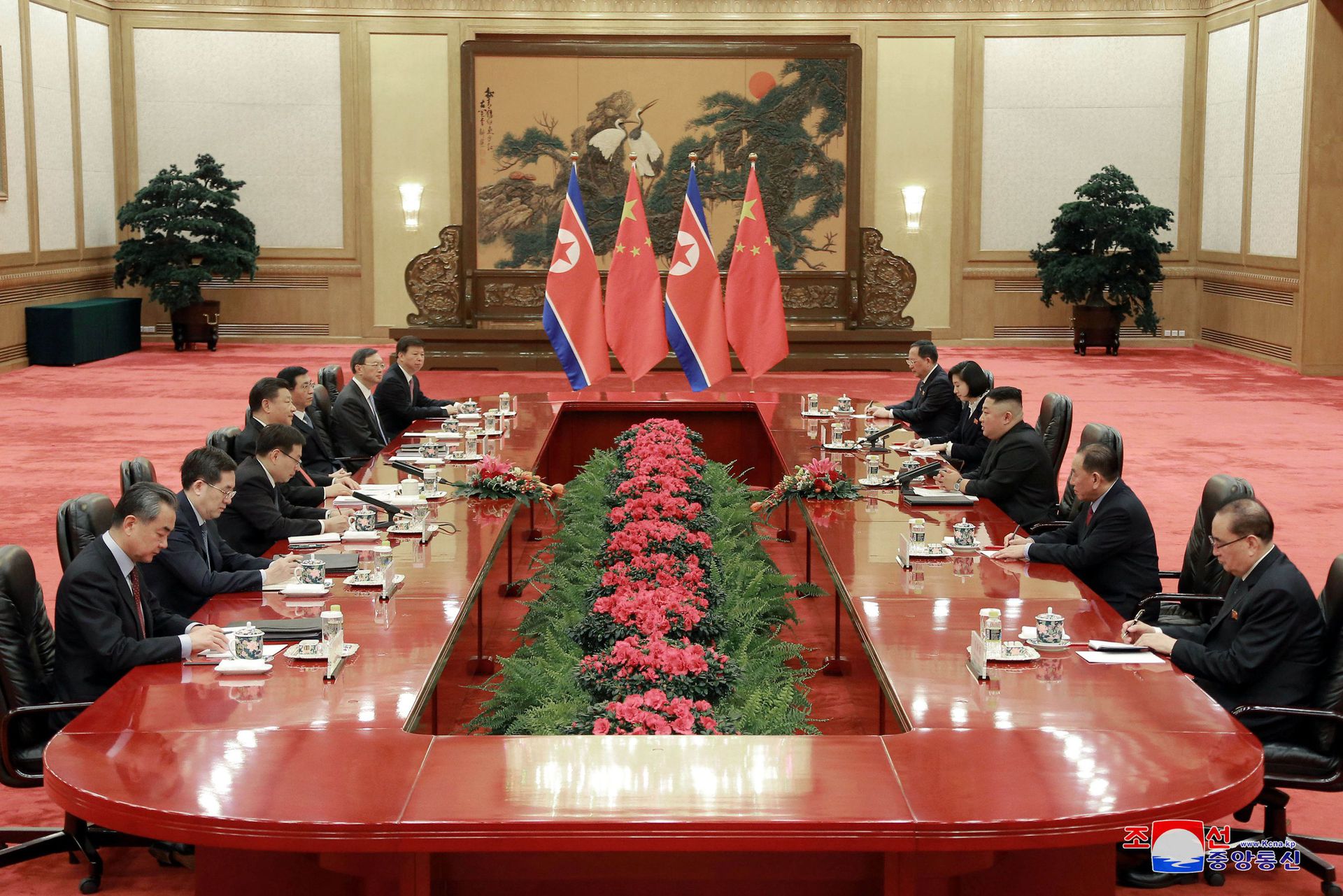 2019年1月10日，金正恩访问中国。习近平同金正恩举行会谈。（Reuters）