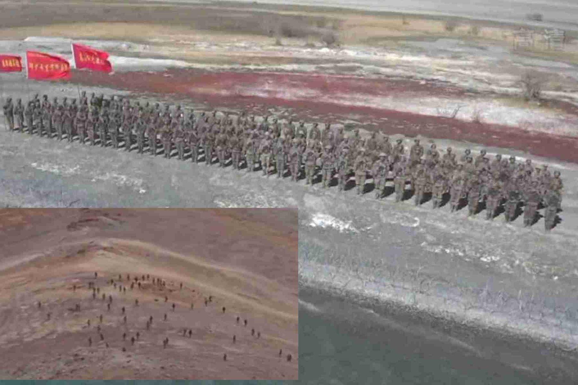 中印军队在班公湖地区抢占高地、互扔石块,随后印军撤离高地。(中国央视截图) 中印军队在班公湖地区抢占高地、互扔石块,随后印军撤离高地。(中国央视截图)