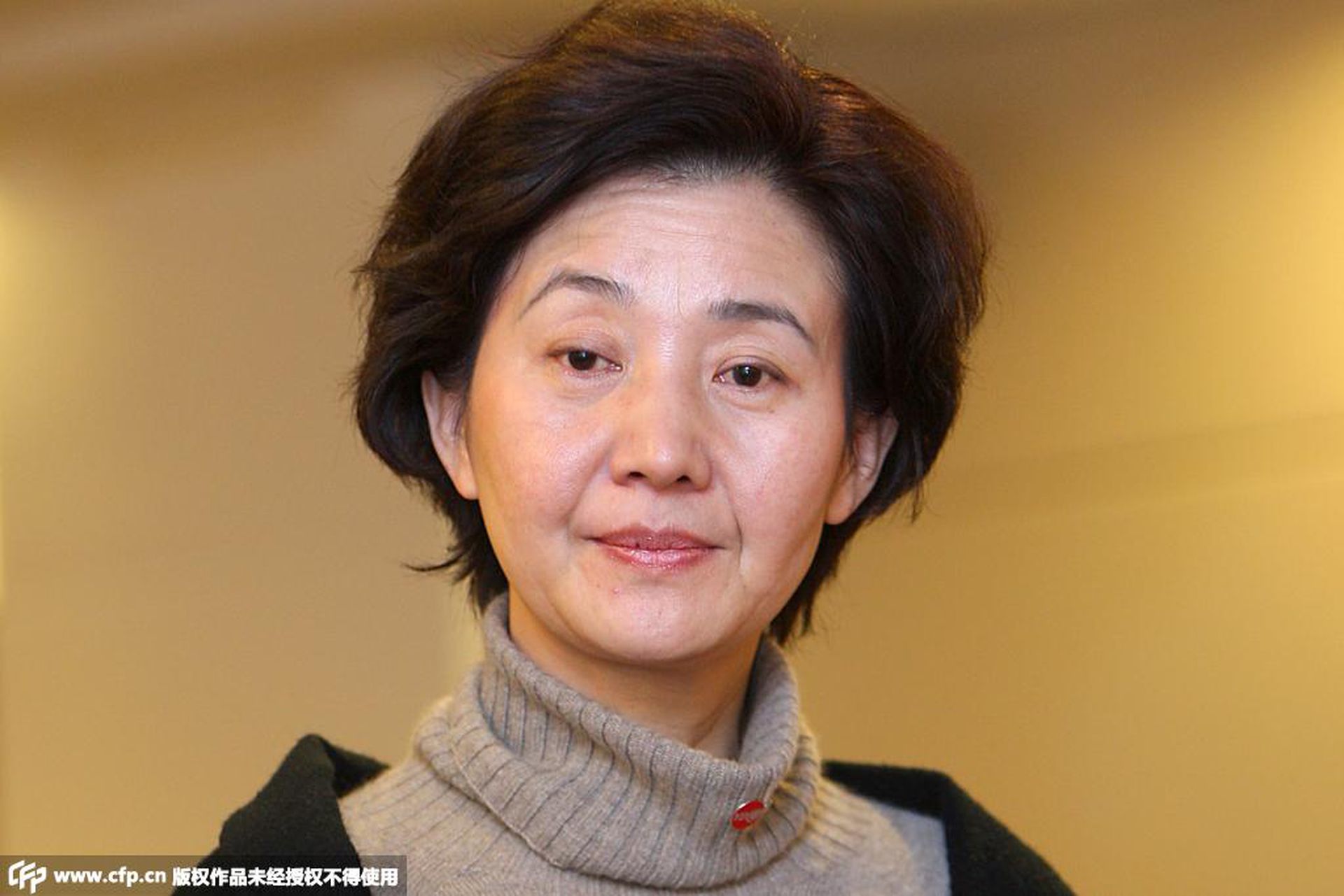 2008年12月08日,北京,令计划夫人谷丽萍参加中央电视台特别节目《创业英雄会》的录制。(视觉中国)
