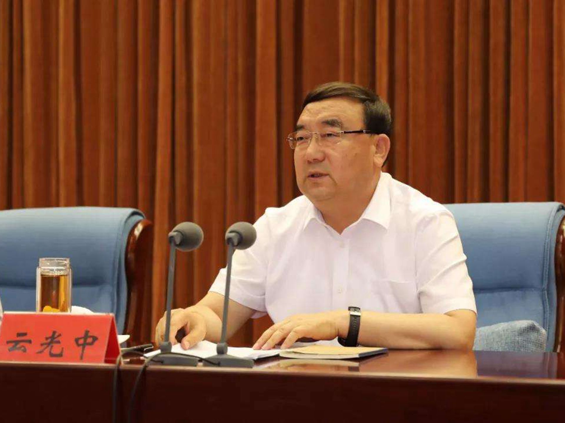 云光中因涉煤腐败问题,于2019年6月11日被查。(呼和浩特市党建网) 云光中因涉煤腐败问题,于2019年6月11日被查。(呼和浩特市党建网)