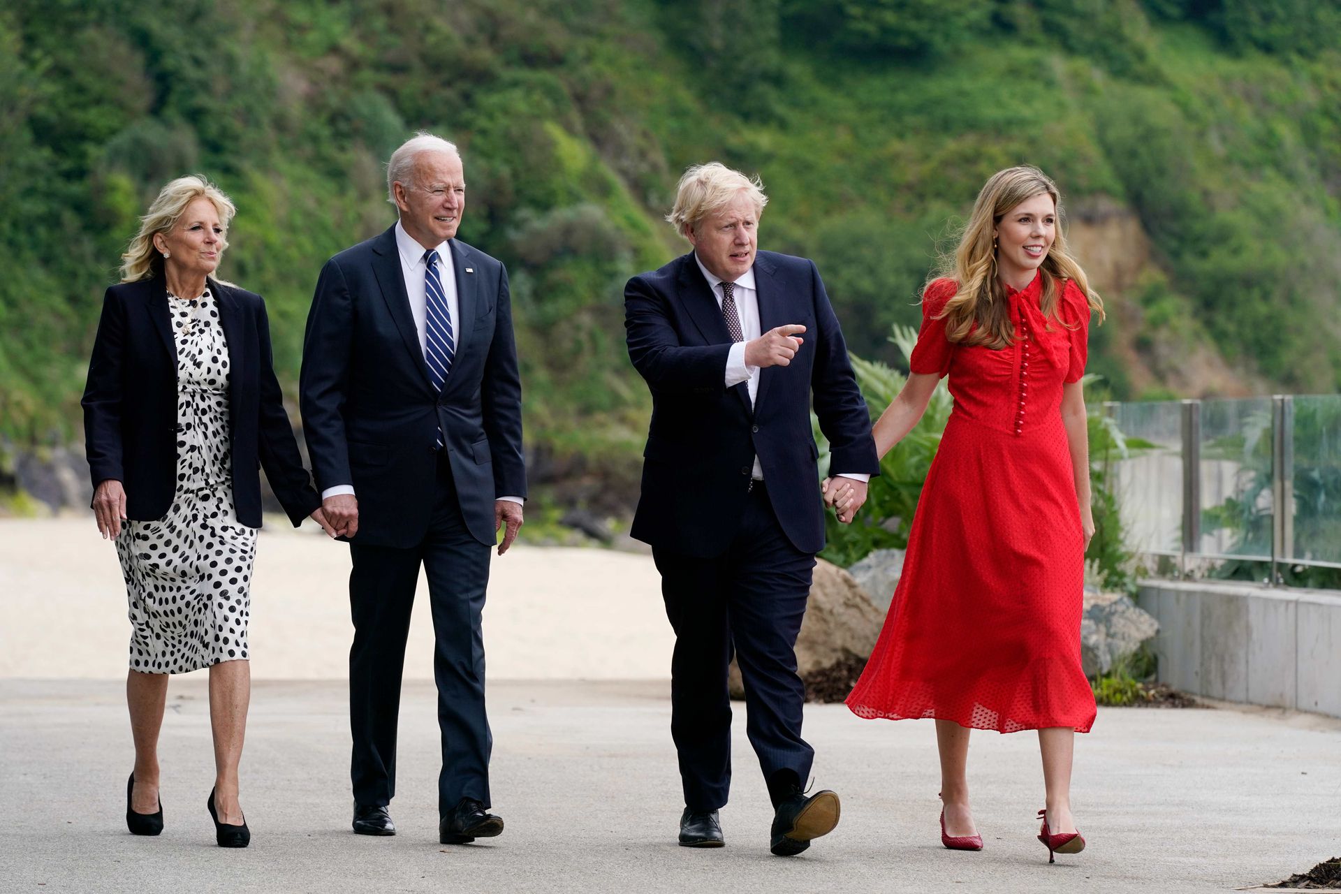 2021年6月10日，美国总统拜登开始访问英国。（AP）