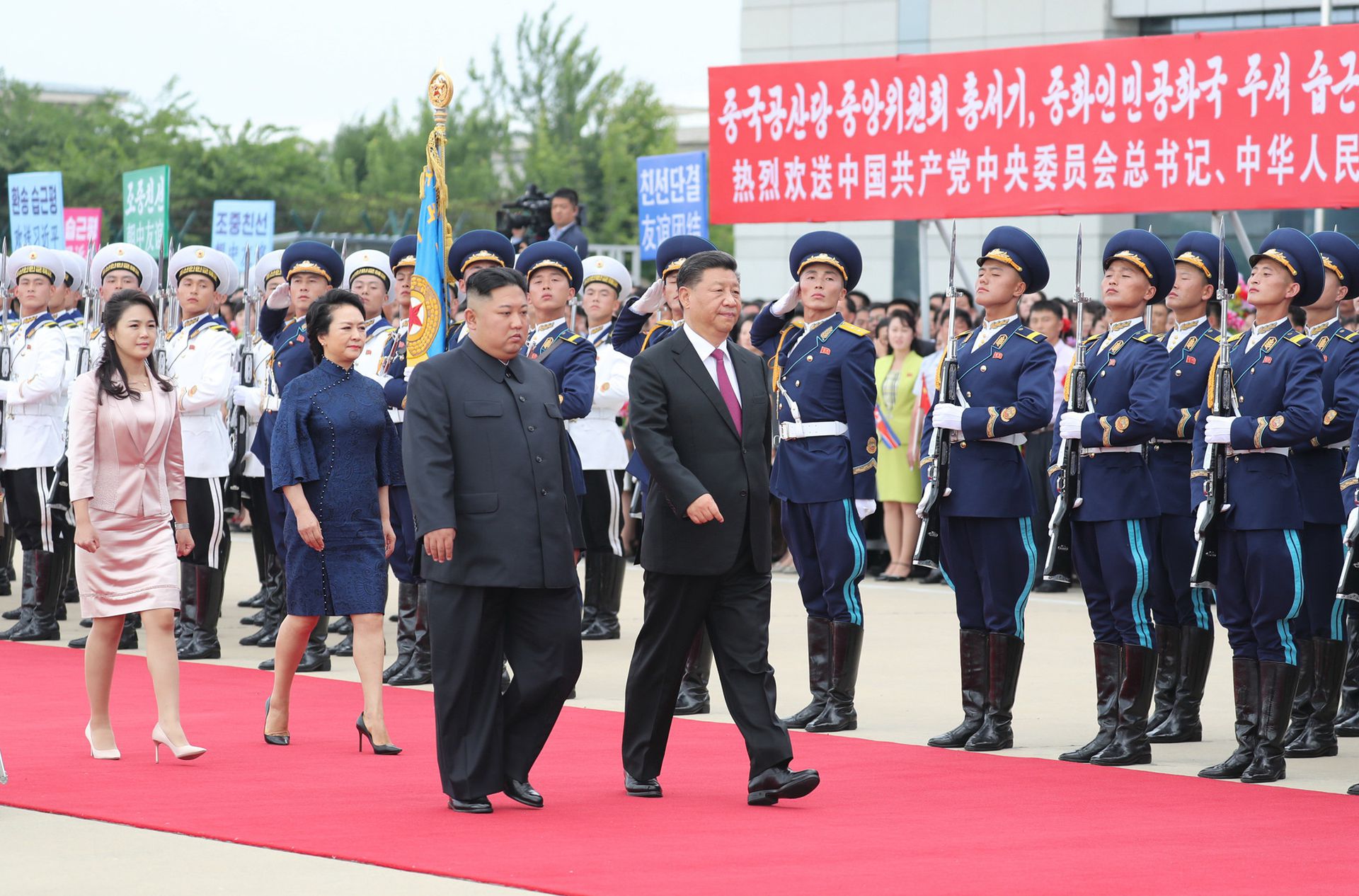 2019年6月21日，习近平结束对朝鲜的国事访问离开平壤回国。（新华社）