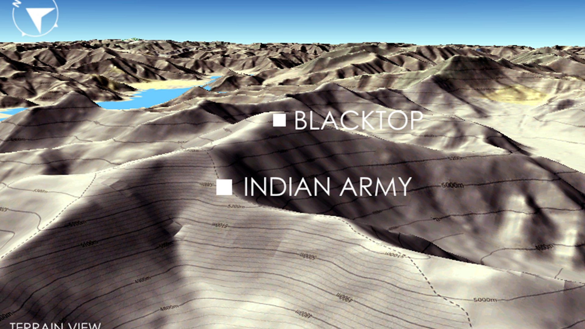 印军事观察家9月14日发布黑顶山两军对峙地形图。(Twitter@detresfa_) 印军事观察家9月14日发布黑顶山两军对峙地形图。(Twitter@detresfa_)