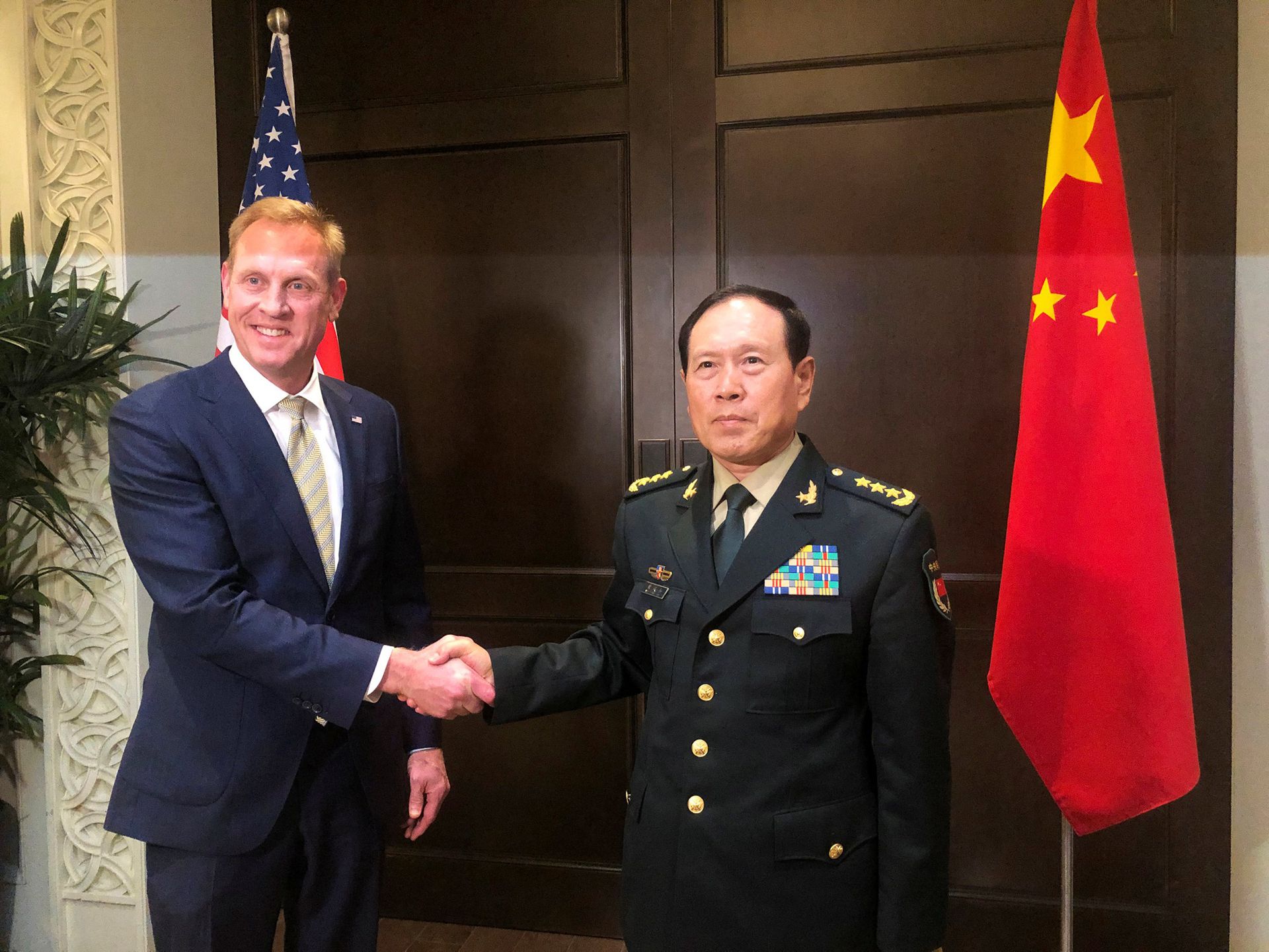 2019��5��31�գ��й���������κ��ͣ��ң�������ʱ�δ�����������ɳ�ɺ���Patrick Shanahan�������¼�����������Ի����ڼ���л����Reuters��