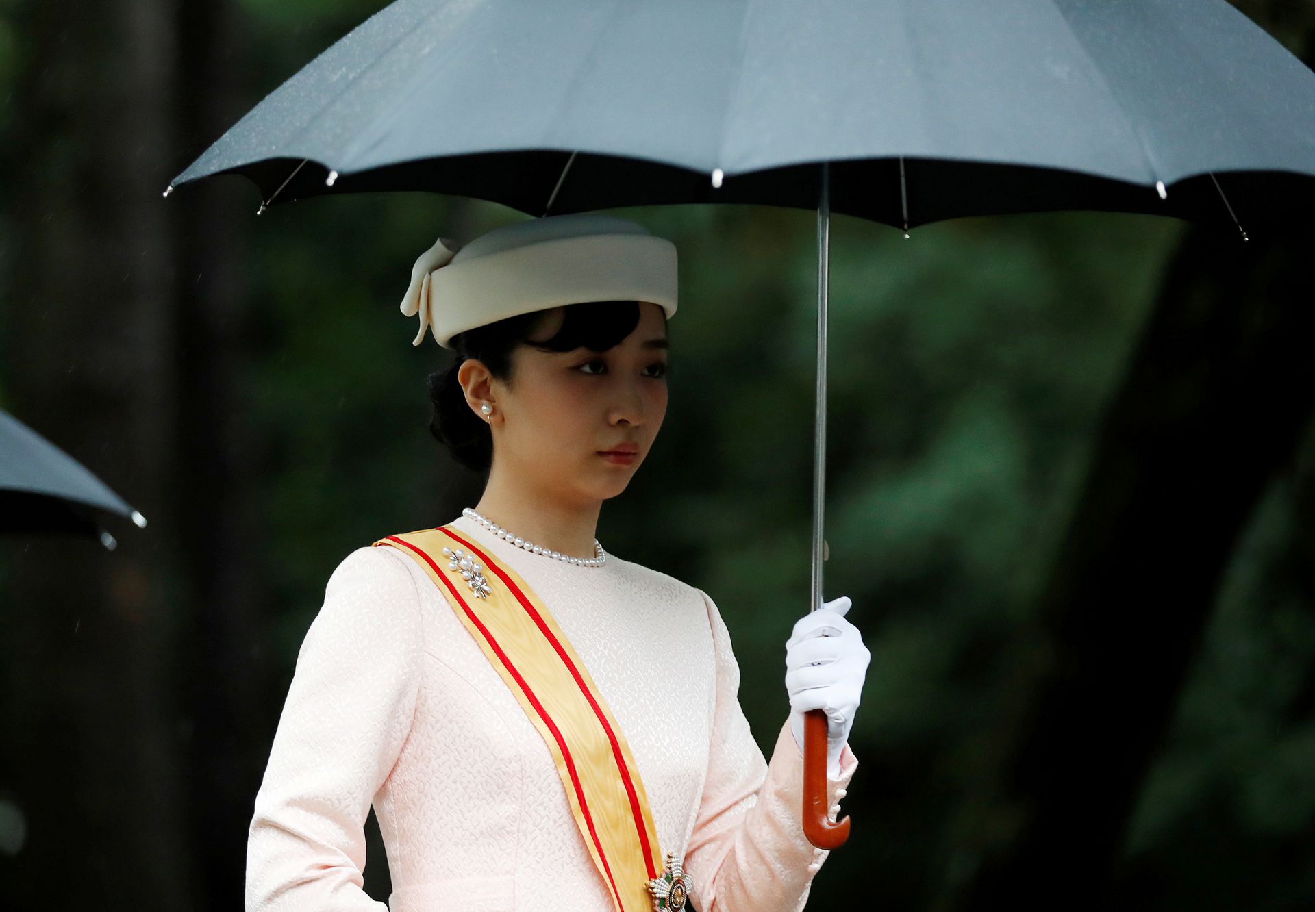 佳子公主2019年10月22日出席日本德仁天皇登基大典“即位礼正殿之仪”。（Reuters）
