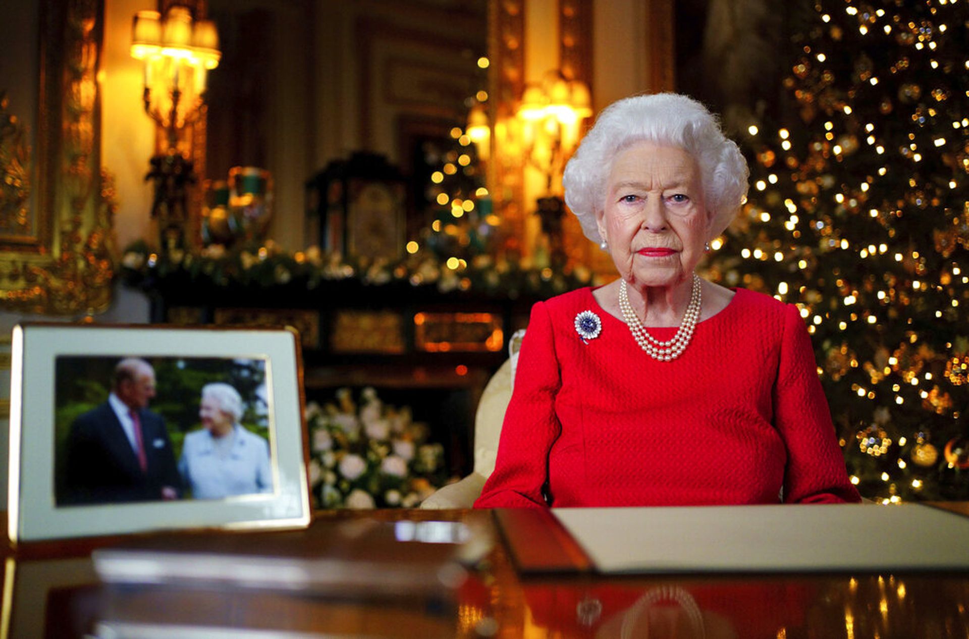 英女王伊利沙伯二世发表圣诞讲话。（AP）