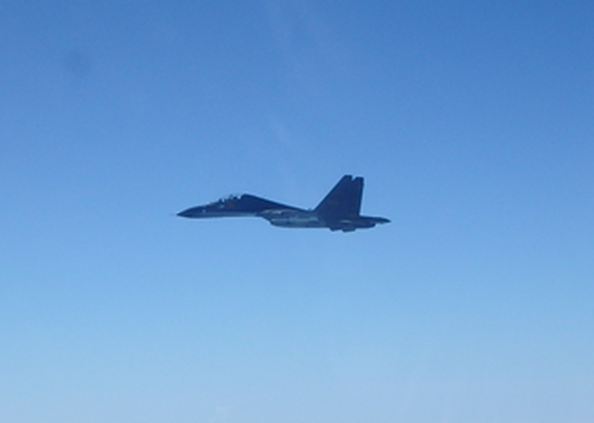 “苏-30”2架次进入台湾西南空域。(台湾国防部) “苏-30”2架次进入台湾西南空域。(台湾国防部)