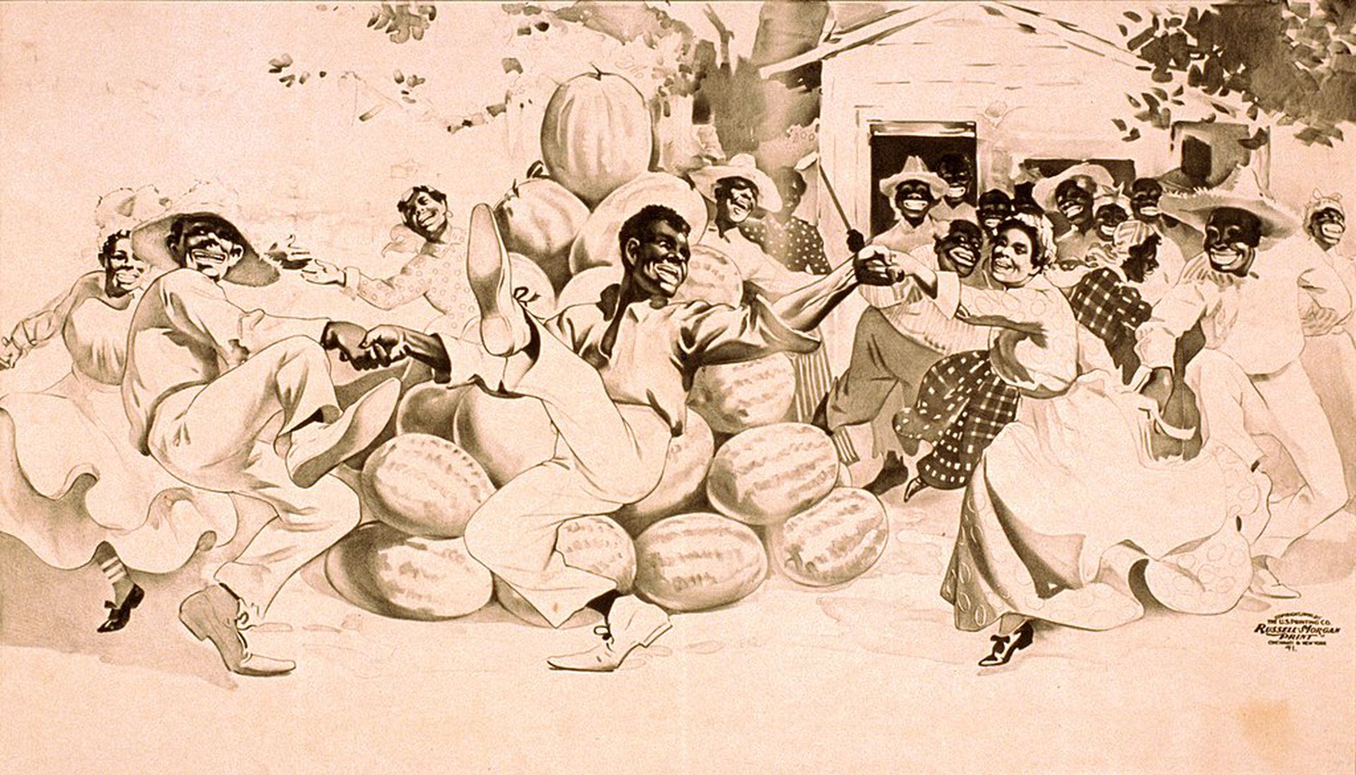 至晚自19世纪中叶美国内战结束以来，西瓜种植及买卖就是美国南部各州黑人群体的重要生计。（WikiCommons）