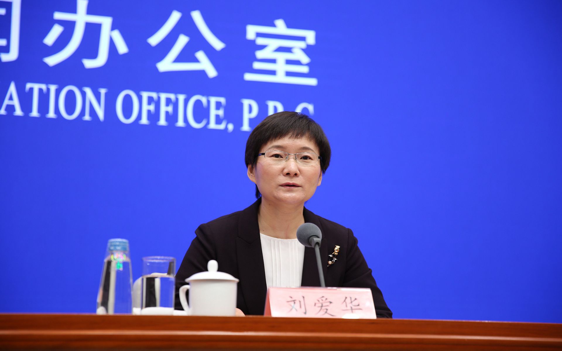 2021年7月15日中国国家统计局新闻发言人、国民经济综合统计司司长刘爱华在新闻释出会上介绍2021年上半年中国经济资料。 (新华社) 2021年7月15日中国国家统计局新闻发言人、国民经济综合统计司司长刘爱华在新闻释出会上介绍2021年上半年中国经济资料。 (新华社)