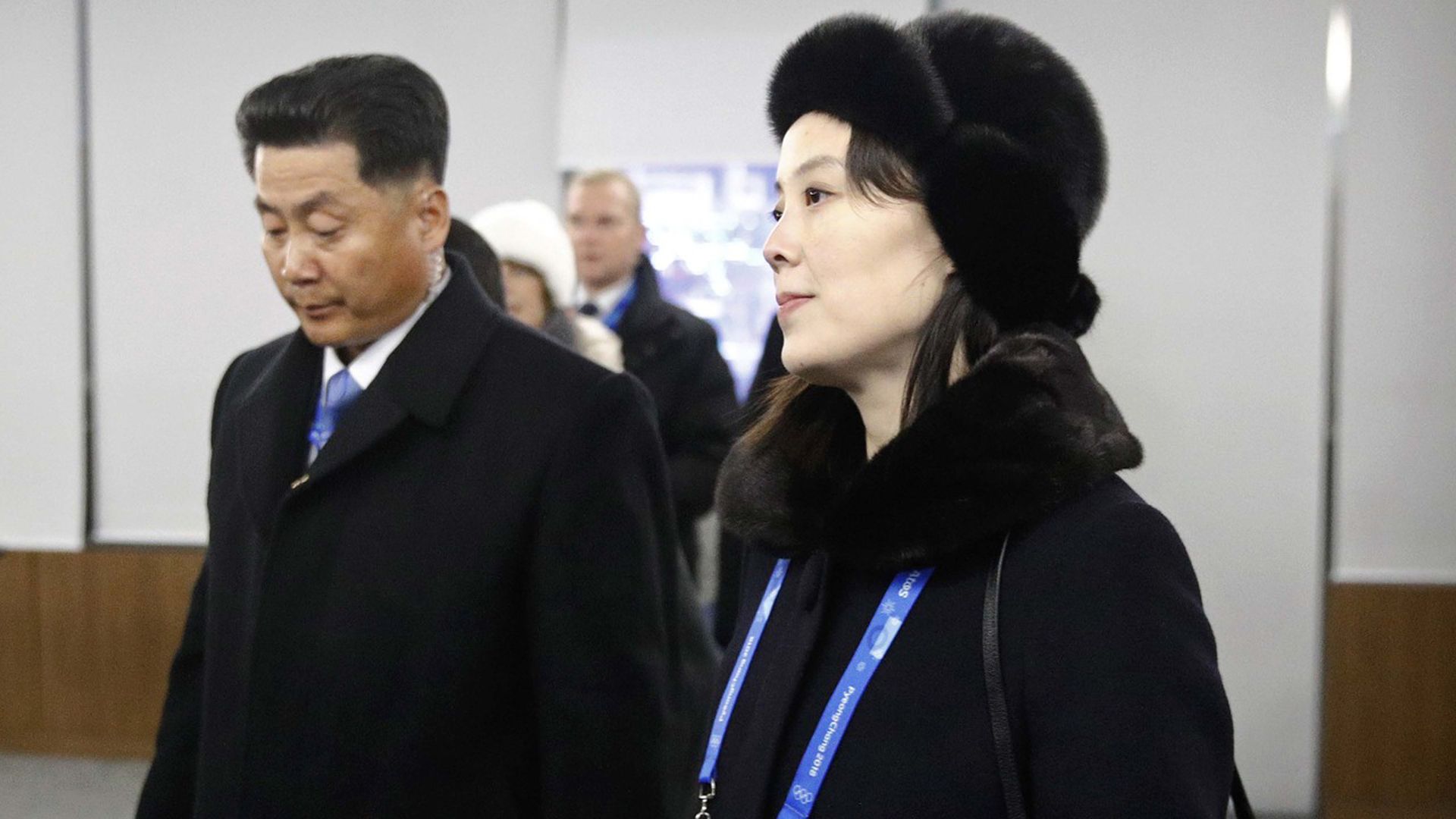 2018年金与正率团访问韩国。（AFP）