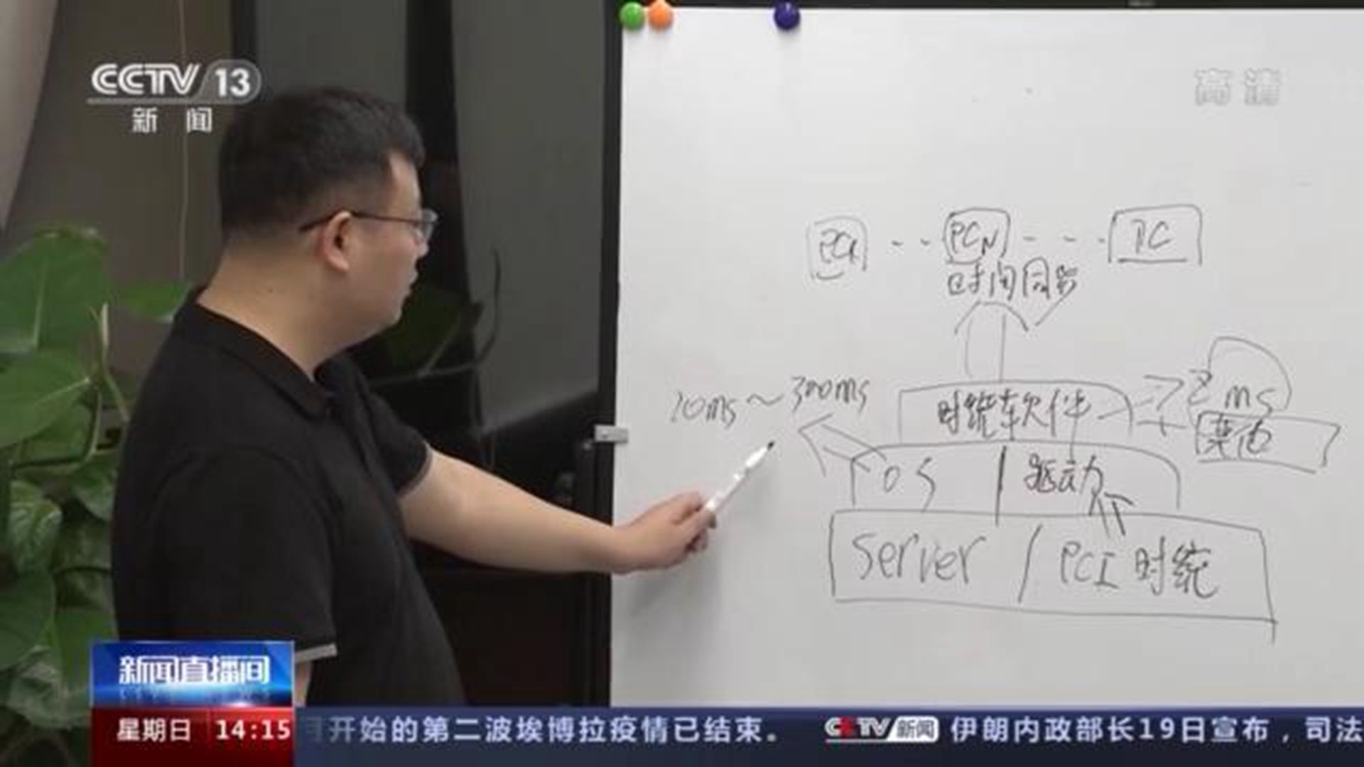 麒麟操作系统团队工作画面。（中国央视截图）