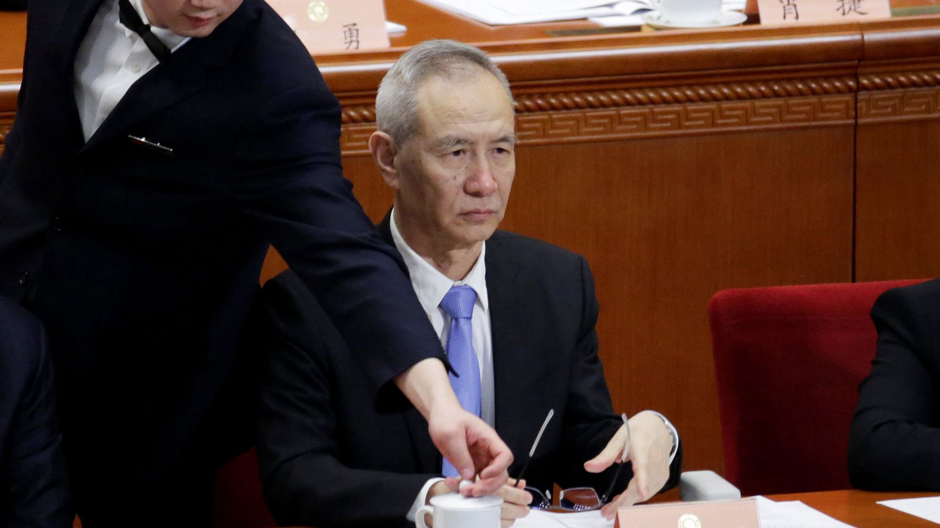 刘鹤负责主持金融委第51次会议，图为刘鹤2019年3月在中国人民政治协商会议开幕礼上。（Reuters）
