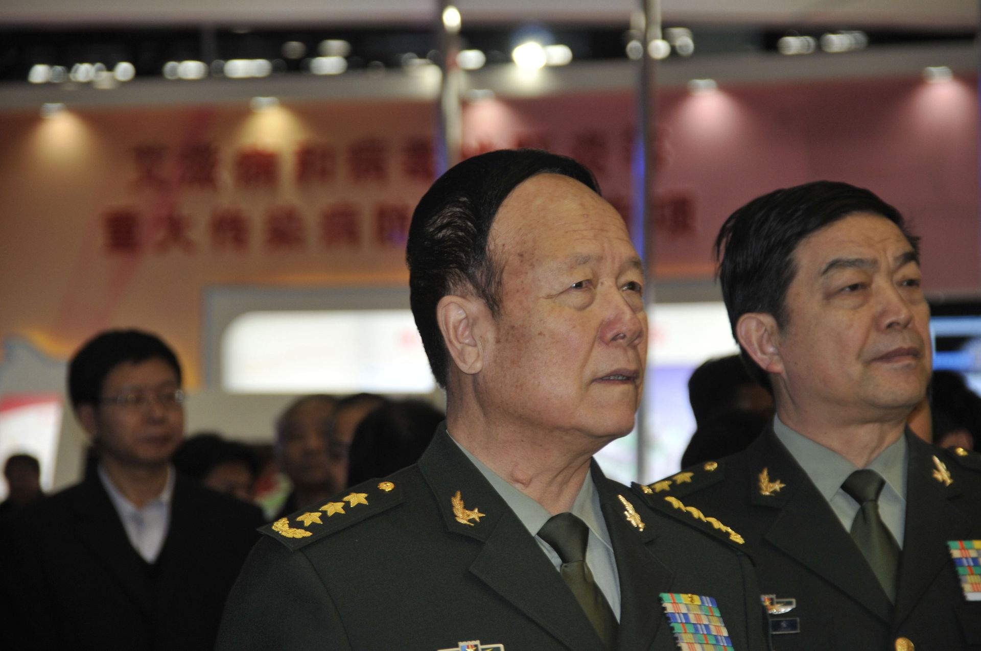 2015 年4月,拥有"西北狼"之称的中央军委原副主席郭伯雄落马。(VCG)