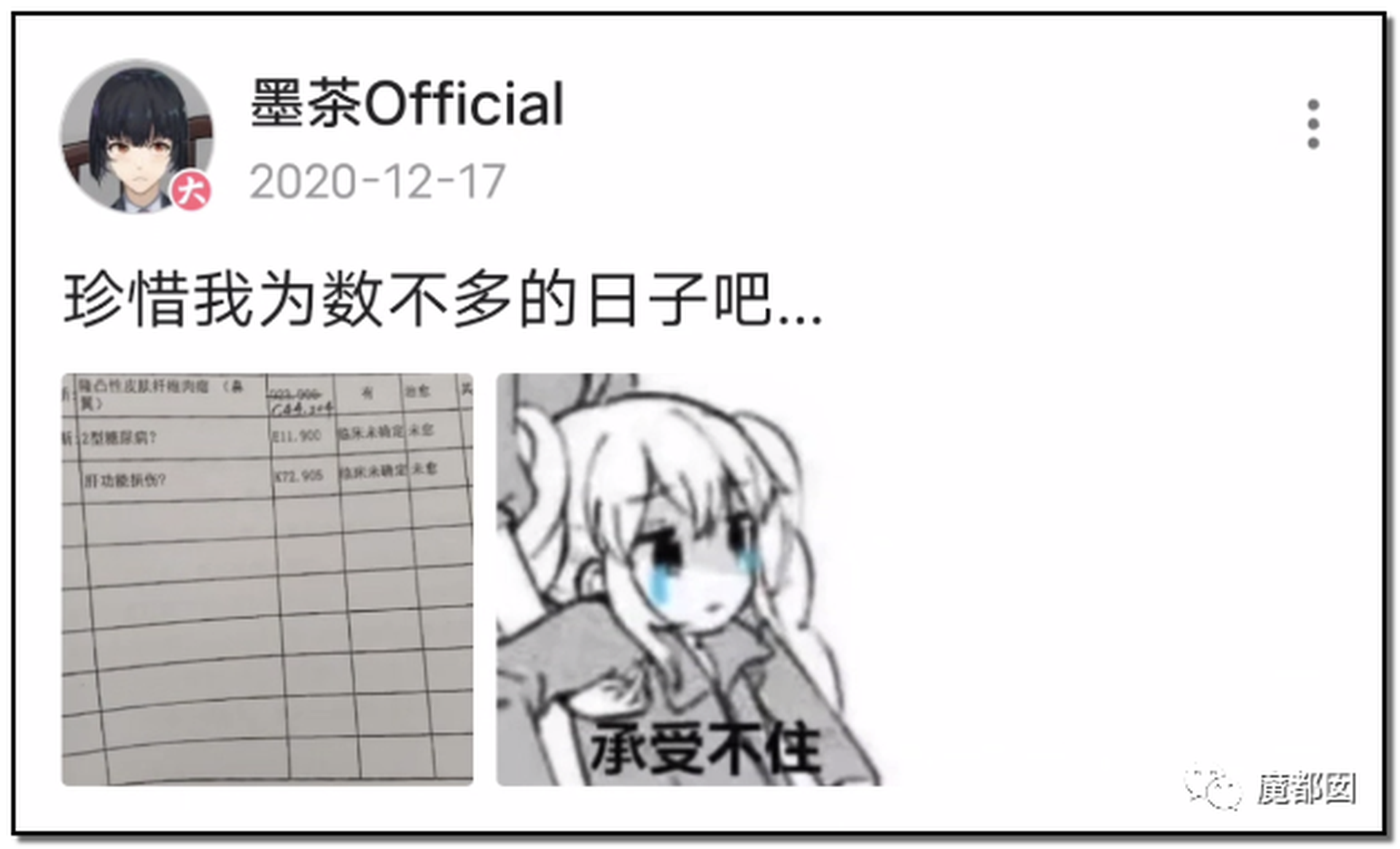 逝世直播主 墨茶 列纪念帐号缅怀逝者还是吃人血馒头 多维新闻 中国